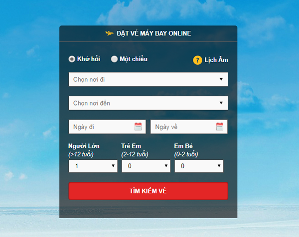 thiết kế website đặt vé máy bay trực tuyến